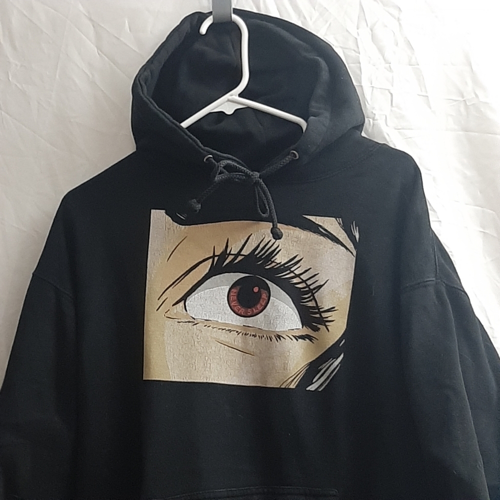NAV Never Sleep Tour Black Hoodie with Eye Graphic